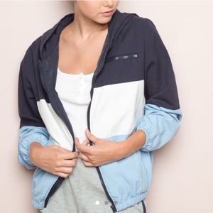 brandy melville blue color block jacket